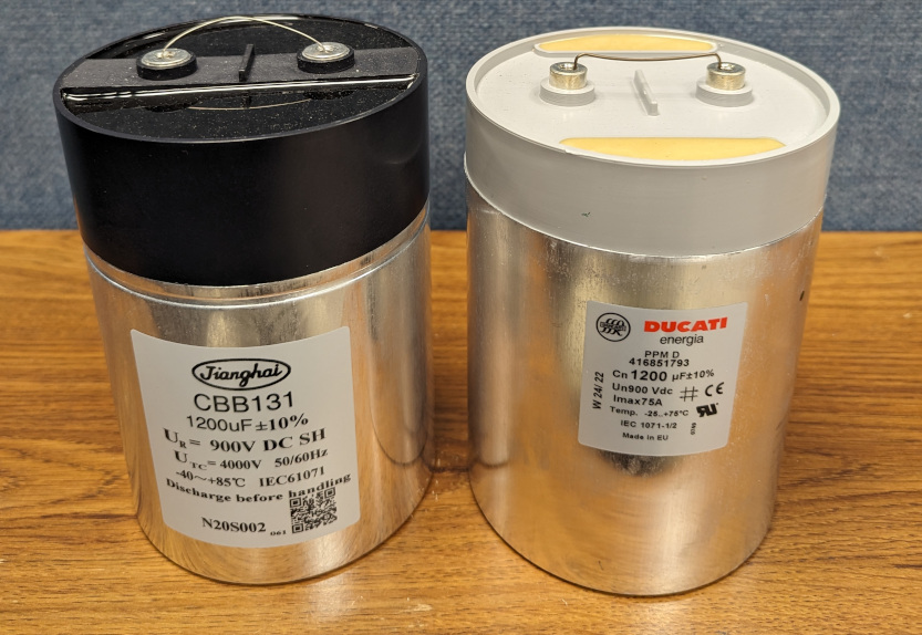 Capacitor used for inverters for various applications including wind, solar, fuel cell, electrical controls and other applications